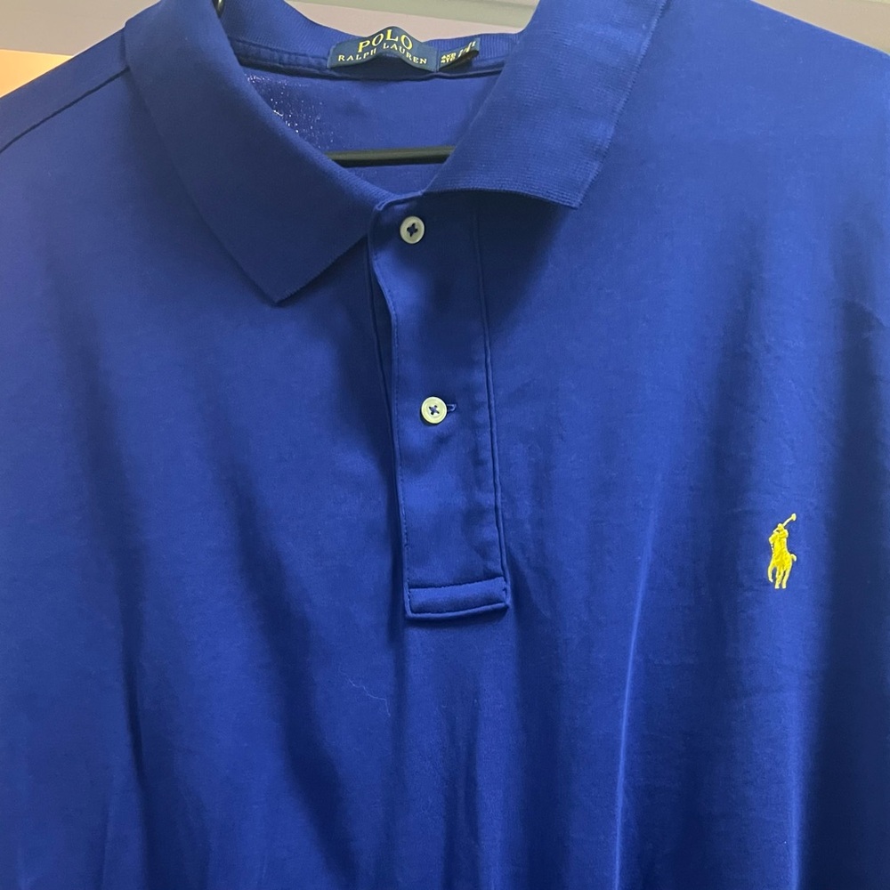 Ralph Lauren Blue Polo Shirt Classic Pique